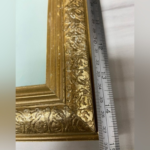 VINTAGE Gold wood framed ART print Fred Morgan “OVER THE GARDEN WALL” pears soap - Picture 8 of 11